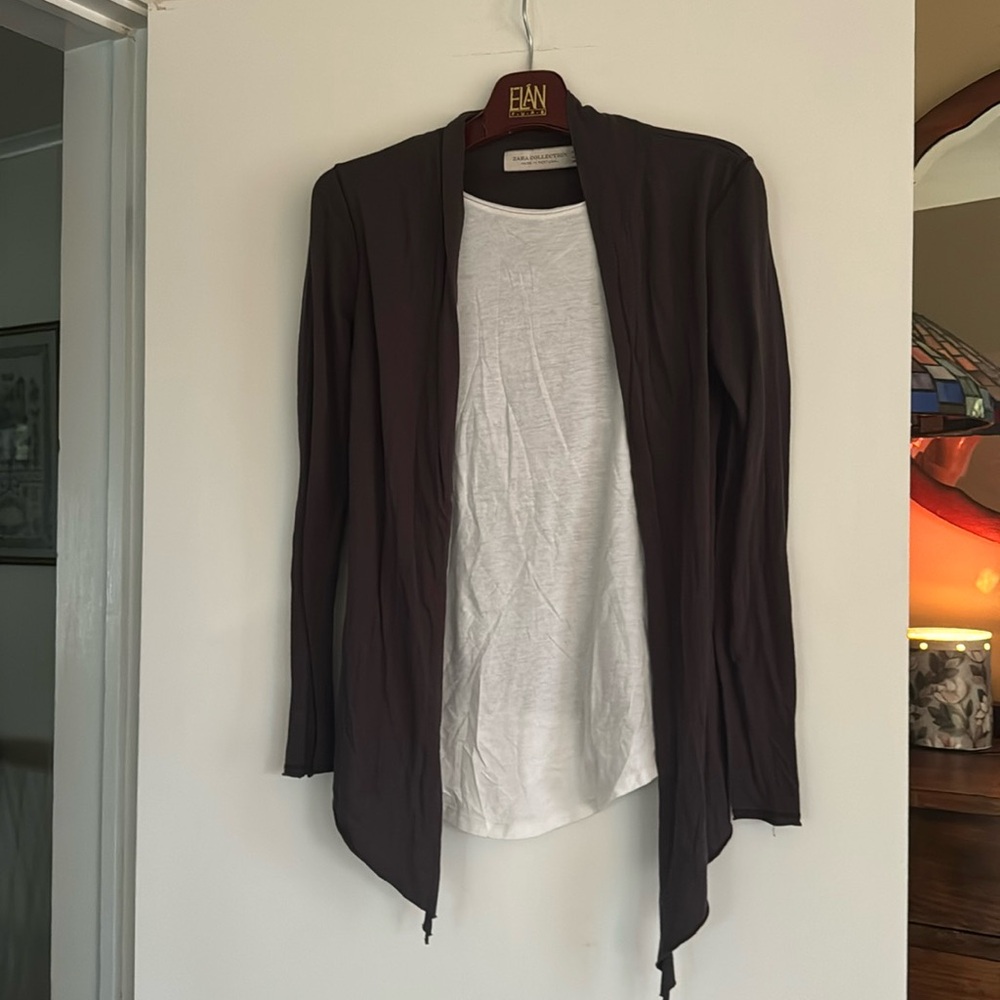 Zara Collection faux Tshirt/cardigan. Size M. EUC.